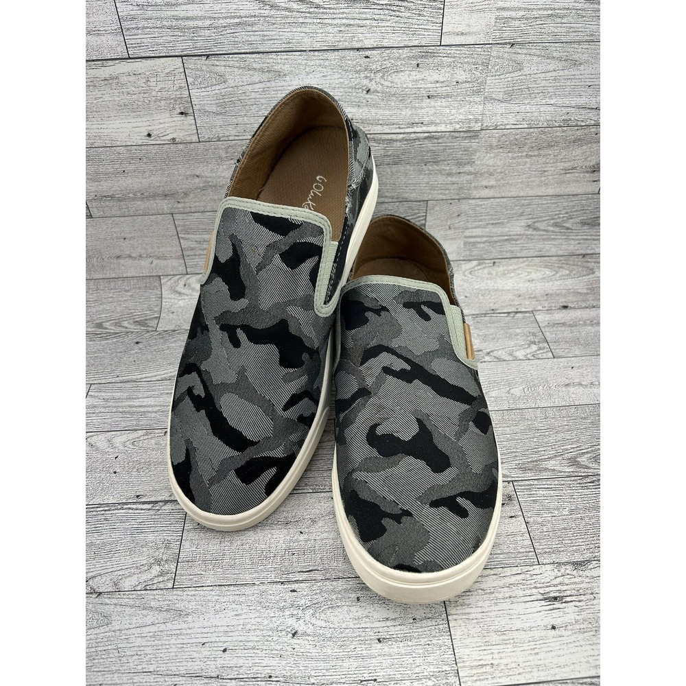 Olukai Pehuea Pa'i Shoes Womens Size 9.5 Slip On Canvas Comfort 20360-GHKE